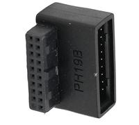 Ausla Adaptateur de Panneau Avant USB 3.0, 19 Broches vers 20 Broches | Embase femelle verticale, transfert bidirectionnel 5 Gbit/s, construction ABS, plug-and-play, compatible