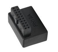 Ausla Adaptateur de Panneau Avant USB 3.0, 19 Broches vers 20 Broches | Embase femelle verticale, transfert bidirectionnel 5 Gbit/s, construction ABS, plug-and-play, compatible