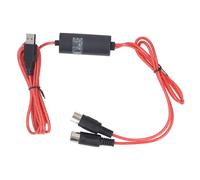 Ausla Adaptateur USB au Câble Polyvalent MIDI 5 Pieds pour les Instruments électroniques, L'interface de Fiche et de Reproduction pour le Piano de Clavier Musical pour les Musiciens et les Producteurs
