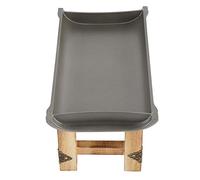 Ausla Assiette de Grill Non Bâton, Aluminium et Poêle à Grill en Bois, Chauffage Rapide avec Poêle Portable, Idéal pour la Viande, Les Fruits de Mer et Les Légumes (Petit 30 cm)