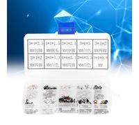 Ausla Assortiment de 250 Pièces de Poussée Tactile, Conception à Mécanisme élevé, Boîte en Plastique pour Clés de Télécommande de Voiture et Divers Appareils électroniques