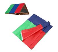 Ausla Auvent Extérieur 132x226 Cm, Tissu Oxford 210D avec Conception -Vent pour Le Camping, la Randonnée et Les Activités de Plein Air (Correspondance des Couleurs Vert Bleu Rouge)