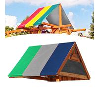 Ausla Auvent Extérieur 132x226 Cm, Tissu Oxford 210D avec Conception -Vent pour Le Camping, la Randonnée et Les Activités de Plein Air (Correspondance des Couleurs Vert Gris Bleu)