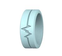 Ausla Bague en Silicone Luminescente pour Survie en Extérieur, Matériau, Accessoire pour Course Nocturne et Camping pour Hommes et Femmes (BLUE)
