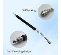 Ausla Baguette d'extension pour Nettoyeur Haute Pression, Robuste, en Acier Inoxydable, Nettoyage à Haute Pression de 1/4 Pouces pour les Zones Difficiles d'accès (55cm)