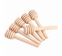 Ausla Bâtonnets à Miel en Bois, 50 Pièces Cuillère à Miel de 6,3 Pouces, Bois de qualité Alimentaire avec Rainures Profondes, Long Manche pour Pots de, Cadeaux de Fête de Mariage (Mini 8CM)