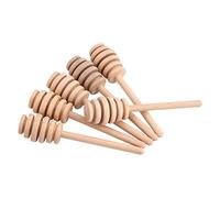 Ausla Bâtonnets à Miel en Bois, 50 Pièces Cuillère à Miel de 6,3 Pouces, Bois de qualité Alimentaire avec Rainures Profondes, Long Manche pour Pots de, Cadeaux de Fête de Mariage (Obtenez Honey