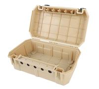 Ausla Boîte de Dérivation électrique, Couvercle étanche IP54 pour Rallonge Extérieure avec 6 Ports de Câble pour Prise Minuterie Guirlande Lumineuse de Fête (Beige)