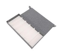 Ausla Boîte de Lunettes, de Rangement de Lunettes de 6 Compartiments Flip Top Design avec Tissu Oxford et Doublure en Velours pour les Lunettes de Bijoux de Lunettes
