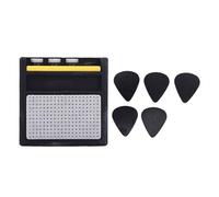 Ausla Boîte de Rangement pour Médiators de Guitare, Organisateur Multi-compartiments imprimé en 3D avec 5 Médiators Noirs Inclus pour Guitaristes Musiciens