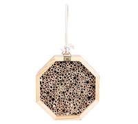 Ausla Bouchette d'abeille en Bois House Hotel for Garden 15x15x9cm Candleut Boîte en Bois avec écharpe Suspendue pour Décoration Extérieure