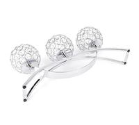 Ausla Bougeoir Boule de Cristal en Fer, Arc Classique Européen à 3 Bras, Accessoire de Dîner Romantique pour Mariages et Fêtes (Silver)