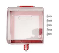 Ausla Bouton-Poussoir Couvercle, PC Arrêt D'Urgence Boîtier de Protection Transparent Étanche pour Prise Électrique, Dispositif D'Urgence