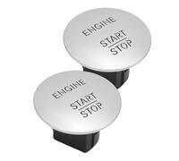 Ausla Bouton-poussoir de Démarrage du Moteur, 2 Pièces, Bouton-poussoir ABS argenté sans clé avec Installation Facile pour Véhicule 2215450714