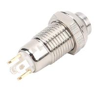 Ausla Bouton Poussoir étanche en Acier Inoxydable, 8 Mm, 3 V, 1 A, Interrupteur de Démarrage momentané avec Lumière IP65 pour Sonnette, équipement de Contrôle d'accès, Démarrage dans les Zones (BLUE)