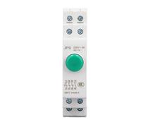 Ausla Bouton-Poussoir sur Rail DIN, Bouton-Poussoir JP9 pour Contrôle AC230V avec Indice 6A et Protection IP20 pour Applications Industrielles (Green)