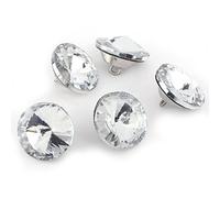 Ausla Boutons à Coudre en Strass, Boutons en 50 Pièces Effet Cristal pour canapé, Tête de Lit, Tapisserie D'ameublement, Boutons à Coudre 1 Pouce, Clous de canapé, Boutons à