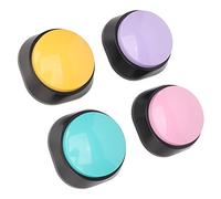 Ausla Boutons pour Chien 4 Pièces, Bouton d'entraînement à l'enregistrement Vocal, Buzzer Sonore Clair de 30 Secondes pour la Communication des Animaux de Compagnie