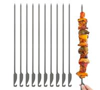 Ausla Brochettes de Barbecue Plates, Bâtons de Cuisson Légers en Ti pour Shish Kabobs, Fournitures de Grillades Faciles à Nettoyer pour les Barbecues en Plein Air (32CM)