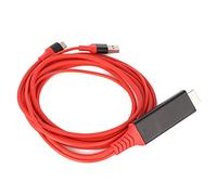 Ausla Câble Adaptateur d'interface Multimédia de Type C vers Haute Définition, USB 3.1 de Type C Haute Vitesse, Résolution 4K, Compatible avec les Téléphones et (rouge)