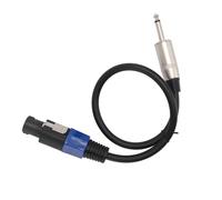 Ausla Câble de Connexion pour Enceinte, 6,35 Mm Mâle à Mâle | Connecteurs plaqués, gaine PVC, câble de moniteur de studio, lien pour caisson de basses, performance sur scène