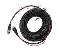 Ausla Câble d'extension de Caméra de Recul à 4 Broches, Cordon d'extension de Caméra de Recul avec Fil de Déclenchement pour Camion Remorque RV Bus CCTV, Fil blindé en Cuivre Pur de 4,5 Mm (15m /