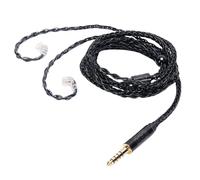 Ausla Câble pour écouteurs 4,4 Mm Mâle vers QDC 2 Broches, OFC plaqué Argent, Conception à 16 Cœurs pour Audiophiles, Longueur 120 Cm pour les Utilisateurs de ZS10 PRO ZS10 PRO 2 AS10 X