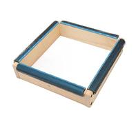 Ausla Cadre à Broder en Bande, 25cm 9.8in Cadre à Points de Tapisserie en Bois Massif à 4 Côtés avec Vis et Clé pour Aiguille à Tufter DI