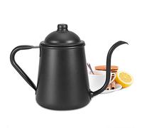 Ausla Cafetière en Acier Inoxydable 900 Ml Noire Portable étroite Bouche Longue avec Revêtement Robuste pour les Cafés à Domicile Restaurants