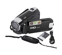 Ausla Caméscope Ultra HD 4K 48MP, Caméra de Vlogging avec Écran TFT Rotatif 2,7 Pouces, Zoom Numérique, Lumière de Remplissage, Noir et Rouge