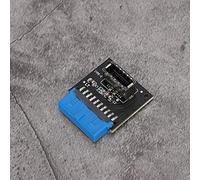 Ausla Carte d'extension de Carte Mère PCB USB 3.0 19 Broches vers Type E 20 Broches Type C, Conversion Stable du Panneau Avant pour Mise à Niveau du Boîtier PC, Constructeur de Bureau