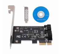 Ausla Carte PCI-E vers SATA 3.0, 2 Ports SATA III 6Gbps, Adaptateur d'Extension, Compatible PCI Express 2.0, Plug and Play, avec Support et CD