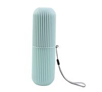 Ausla Case de Brosse à Dents de Voyage, Support Portable avec Corde à Main, Conception de Matériel Compact pour Les Voyages d'affaires de Camping, 19.6x6x6cm (Green)