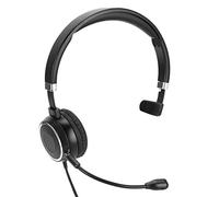 Ausla Casque Téléphonique Casque de Communication Filaire USB ABS avec Micro Réglable Coussin d'oreille en Mousse à Mémoire de Forme Réduisant Le Bruit pour Les Utilisateurs d'ordinateurs de
