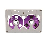 Ausla Cassette D'enregistrement Vierge 50 Minutes, Bobine Métallique Double Face, Coque ABS avec étui Transparent pour Musique et Voix