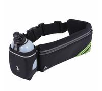 Ausla Ceinture Porte-Bouteille d'eau Courante, Sangle Élastique Imperméable à la Taille, Sac de Ceinture Sportif avec Bouteille de 10oz, Parfait pour la Course et la Randonnée (Black)