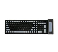 Ausla Clavier en Silicone étanche, Silencieux, Doux au Toucher, pour Le Bureau, la Maison, Les Voyages avec Une personnalité Distinctive et Un Design épuré (Black)
