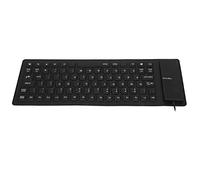 Ausla Clavier en Silicone Souple, Clavier Portable Filaire USB à 85 Touches, Conception Entièrement Scellée, Clavier Enroulable Souple et Silencieux (Black)