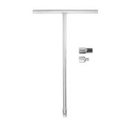 Ausla Clé à Poignée en T, Entraînement 9,5mm avec Adaptateurs 6,35mm et 12,7mm, Support de Douille en Acier Chrome-Vanadium