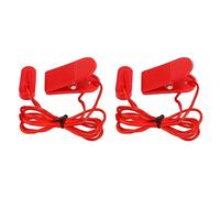 Ausla Clé de sécurité Universelle pour Tapis Roulant 2 Pièces, clé Magnétique de Remplacement Universelle pour Tapis Roulant, Verrouillage de sécurité Rouge