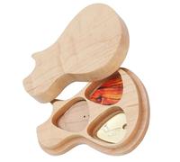 Ausla Coffret de Médiators de Guitare, Boîte de Rangement en Bois d'érable, 3 Médiators pour Guitaristes, Musical élégant