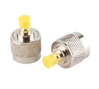 Ausla Connecteur de Câble RF 2pcs Type N Male à SMA Adaptateur Coaxial de Cuivre Femelle, plaqué or pour une Large Bande Passante et des Performances Fiables, une Connexion RF avec une Fréquence