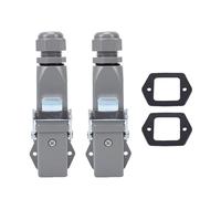 Ausla Connecteur électrique de Mise à la Terre 10A 4+1, 2 Pièces de Fiches électriques 5P avec Boîtier en Alliage D’aluminium moulé étanche IP68 pour Usage Industriel