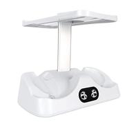Ausla Contrôleur de Station de Charge VR2, Station de Charge Magnétique en Alliage d'aluminium ABS Blanc pour Chargeur Rapide à Double Contrôleur avec Indicateur LED, Support de Casque,
