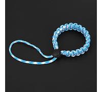 Ausla Corde de Poignet, Corde de Pointeur de Plongée Fabriquée à la Main, Sangle Polyvalente pour la Photographie en Plein Air et l'aventure, Longueur de 20 Cm (Fleur blanche bleue)