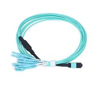 Ausla Cordon de Brassage à Fibre Optique, Câble à Fibre Multimode MPO LC 8 Cœurs 40G PVC Céramique LSZH, Câble Principal à Plug and Play à Faible Perte pour Communication par Optique