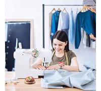 Ausla Coussin à Aiguilles à Coudre DIY, Tissu Doux avec Bracelet Réglable pour Couturière, Motifs de Fleurs Lumineuses, Taille Compacte pour un Transport Facile (rouge)