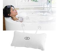 Ausla Coussin de Bain Spa Ergonomique avec Ventouses, Oreiller de Baignoire Antidérapant, 35 x 20 cm, Usage Domestique