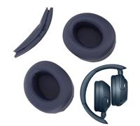 Ausla Coussins d'oreille de Remplacement, Mousse à Mémoire en Cuir Synthétique avec Couvre-Arceau pour Casque WH XB910N (Blue)