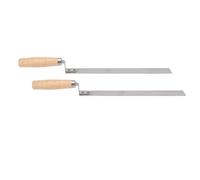 Ausla Couteau à Décapsuler Le Miel, Miel en Acier Inoxydable avec Manche en Bois de Hêtre, Paquet de 2 Lames Inclinées de 14,96 Pouces pour l'extraction du par Les Apiculteurs et Les Ruchers